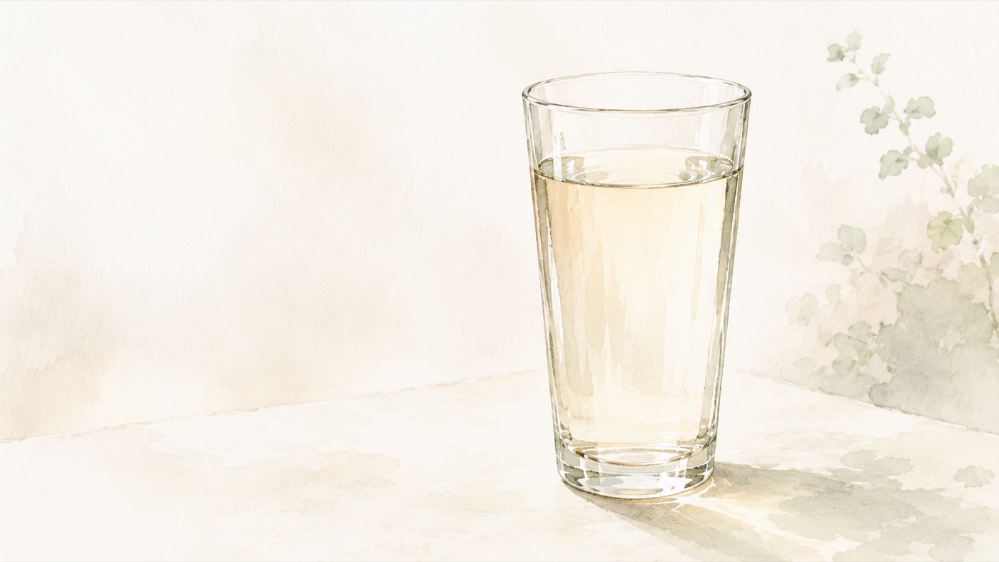グラスに注がれた飲み物の水彩イラスト ― 妊活中の飲み物やカフェインとの付き合い方